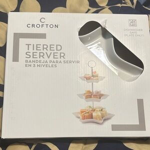 Crofton White Tiered Server